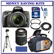 Sony Alpha A230 Digital SLR with 18-55mm & 55-200mm Lens (DSLR-A230Y) + Transcend 8GB SDHC Secure Digital Memory Card + Heavy Duty Pro Series Tripod + Willoughbys Two (2) 55mm UV Protective Starter Kit