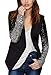 Enlishop Women Fashion Long Sleeve Sequin Leather Blazer Jacket Business