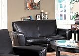 IMAGE OF Contemporary Havana Leather Sofa Love Seat Couch