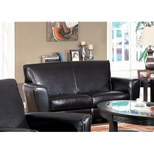 Contemporary Havana Bycast Leather Sofa Love Seat Couch