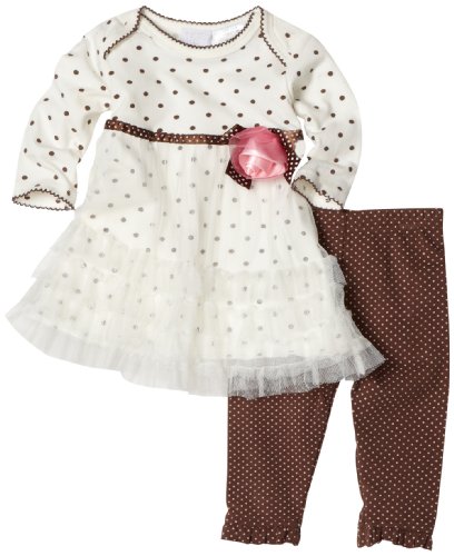 Baby Grand Signature Baby-Girls Newborn Polka Dot Legging Set,