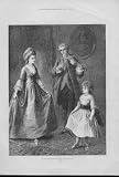 Great Grandmothers First Dancing Lesson Antique Print