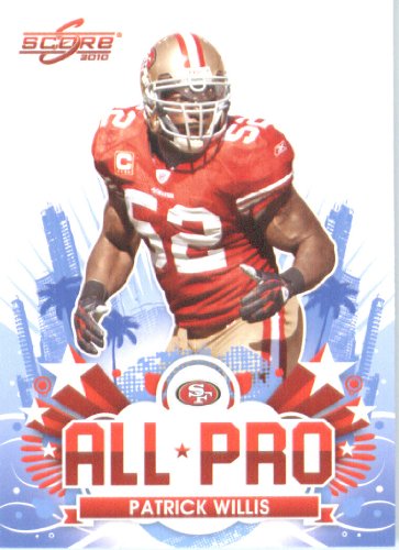 2010 Score All Pro Football Card # 12 Patrick Willis San Francisco 49ers In A Protective ScrewDown Case!