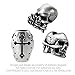 Set of Three Alchemist Skull Rose Cross Beads of Pewter by Alchemy Gothic