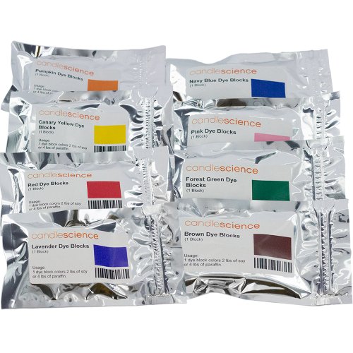 CandleScience Candle Dye Block Sample Pack, 8 Blocks