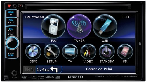 Kenwood  DNX5210BT All-In-One Navigationssystem mit DVD-Spieler (VGA Doppel-DIN-Monitor, Bluetooth, Apple iPod-ready, USB 2.0) schwarz