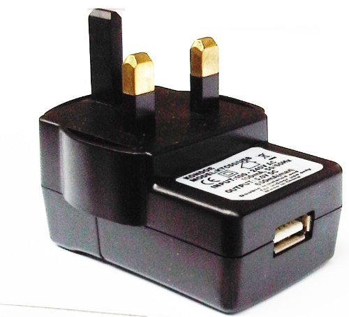 High Tech Computing - USB Mains Charger Adapter For Apple iPhone, iPhone 3G, iPhone 3GS, iPhone 4, iPhone 4S, iPod 3G, iPod 4G, iPod Color, iPod Mini, iPod Nano, iPod Nano 2G, iPod Photo, iPod Video