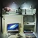Ledgle LED Book Light Rechargeable Extra-Bright, Easy Clip On Reading Light, 5 Brightness Settings, Soft Padded Clamp, USB Cable & UL Certified CE Charger. Perfect for Night Readers