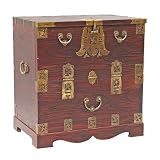 EXP Handmade Antique Style 28" Oriental Hope Chest / Storage Trunk With Brass Trim