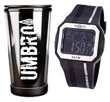 Umbro Gents Lcd Watch and Flask Gift Set