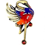 Gold Colorful Flamingo Brooch Animal Styles