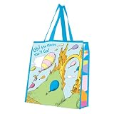 Vandor 17973 Dr. Seuss Oh The Places Large Recycled Shopper Tote, Multicolored