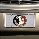 Florida State Seminoles (FSU) Silver Osceola Head License Plate