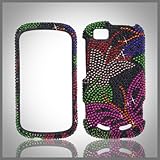 Butterfly on Black "Cristalina" crystal bling case cover for Motorola Cliq  ....