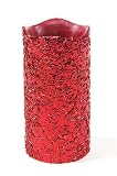 Pack of 4 Red Glitter Flameless LED Christmas Pillar Candles 8 51Ya9 sIh7L. SL160 Pack of 4 Red Glitter Flameless LED Christmas Pillar Candles 8
