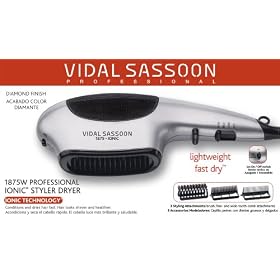 Buy Vidal Sassoon VS783 1875-Watt Professional Anti-Static Ion Dryer and Styler by Vidal Sassoon