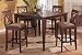 5pc Contemporary Mahogany Finish Bar Table & Stools Set