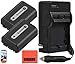 Sony CyberShot DSC-HX1 DSC-HX100V DSC-HX200V HDR-TG5V A100 Digital Camera Battery And Charger Kit Includes Qty 2 NP-FH50 Batteries + Battery Charger + LCD Screen Protectors + Micro Fiber Cleaning Cloth
