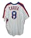 Gary Carter Autographed/Hand Signed New York Mets White Pinstripe Majestic Jersey