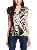 Just Cavalli Top (Negro / Arena)