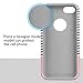 BENTOBEN iPhone 5C Case, 5C Case, Dual Layer Protection Slim Fit [Scratch Resistant] Hybrid Hard PC Back Cover Shockproof TPU Bumper Wave Pattern Protective Case for iPhone 5C, Rose Gold/Gray