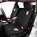 FH Group Floral Embroidery Design Car Seat Covers, Airbag Ready and Split Bench (Black Color) FB053114