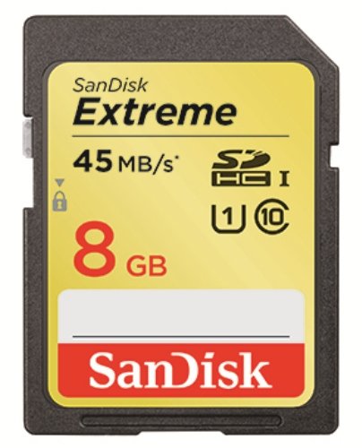 SanDisk SDSDX-008G-X46 Extreme Carte mémoire SDHC UHS-I classe 10 8 Go (packaging variable)
