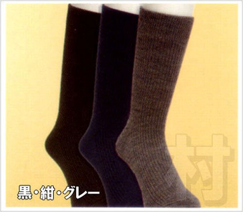 テイジン　テビロン使用　ひだまり健康ソックス　紳士用　24～26cm　黒