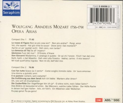 Cover image : Mozart Opera Arias