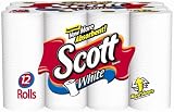 Scott Paper Towels, White Regular Roll, Case Pack  - Two Packs of (12 Rolls of 60 Sheets)