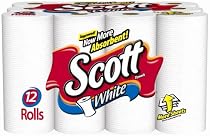 Scott Paper Towels, White Regular Roll, Twelve 60-Sheet Rolls (Pack of 2)