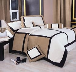 Luxury Textured Merridia 7-Piece Comforter Set - Queen Size