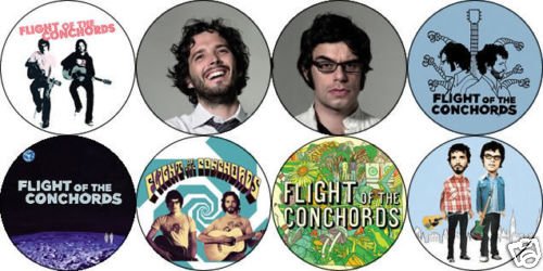 Set of 8 FLIGHT OF CONCHORDS Pinback Buttons 1.25 Pins / badges