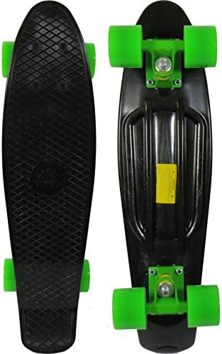 Skateboard - Black Deck/Green Wheels/Green Trucks