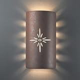 IMAGE OF Sun Dagger Open Top and Bottom Large Cylinder Outdoor Wall Sconce Finish: Antique Copper, Cutout Option: Pelican
