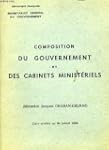 Composition du gouvernement et des ca...
