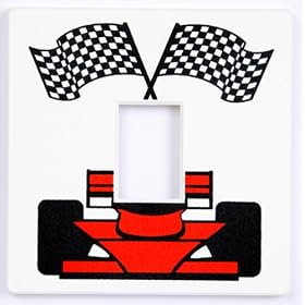 Formula One Racing Car Light Switch Cover