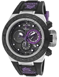 Invicta Womens 10155 Subaqua Noma IV Chronograph Black Dial Black and Purple Silicone Watch