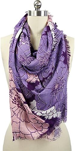 SAACHI accessories Marigold Print Scarf (Purple)