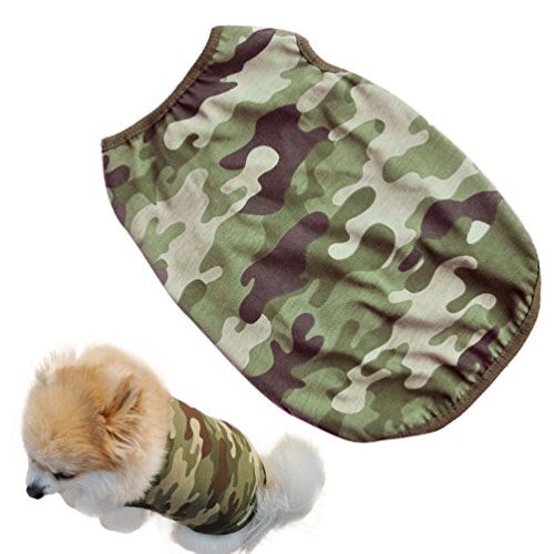 Small Dog Shirt, Voberry Fashion Pet Puppy Clothes Classic Army camouflage Cotton Costumes Pet Dog Cat Cute T Shirt (L)
