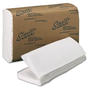 SCOTT Multifold Paper Towels, 9 1/5 x 9 2/5, White, 250/Pack, 16/Carton