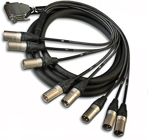 Mystarsound DB25 to 8 XLR Males Balanced Pro Series Audio Snake, 5' L