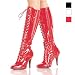 Pleaser Boots Women's VANITY-2020 4 Lace-Up Knee Boot Side Zip Available in 4 Colors