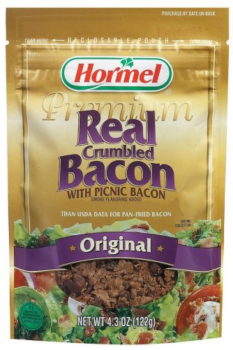 Hormel Real Crumbled Bacon, 4.3-Ounce Pouches (Pack of 6) by Hormel