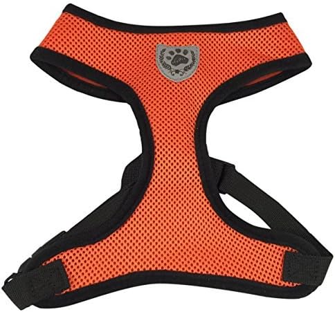 Candies Closet Soft Dog Harness with Breathable Mesh Design(S, Orange)