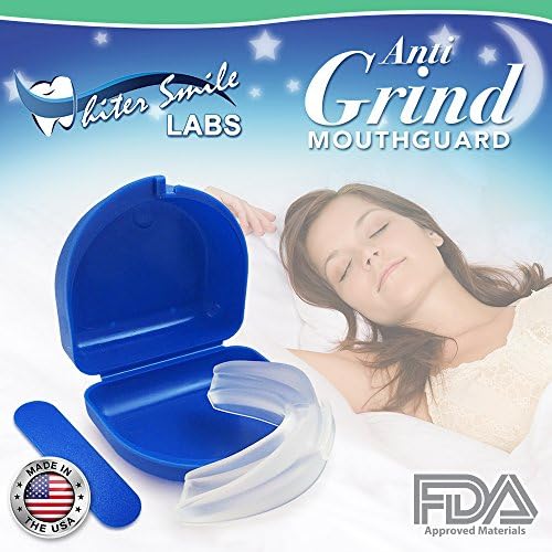 Ultimate Teeth Grinding Mouth Guard -Made In USA BPA FREE- Professional Mouth Guard Protects Teeth, Stop Grinding Teeth at Night -Designed by Oral Surgeon- Satisfaction Guaranteed!