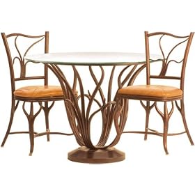KALCO 4778GW NAPA SET OF 2 DINING CHAIR WITHOUT ARMS, SUNSET LEATHER CUSHION INCLUDED by Kalco
