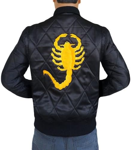 Ryan Gosling Drive Black Jacket with Golden Scorpion (L)