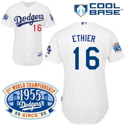 Andre Ethier Los Angeles Dodgers Authentic Cool Base Jersey w/ 1955 World Series Patch