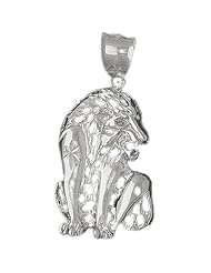 Clevereves 14K White Gold Pendant Lion 12.9 - Gram(s)